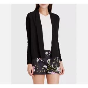 Ted Baker Faiyly Woven Front Wrap Black Cardigan Size 1 (Extra Small)